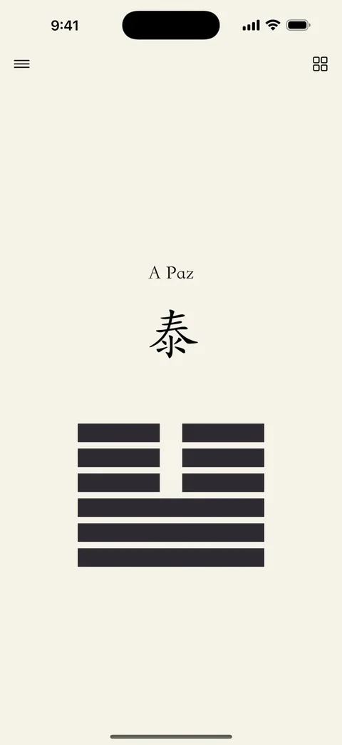 Resultado de uma consulta do I Ching em português